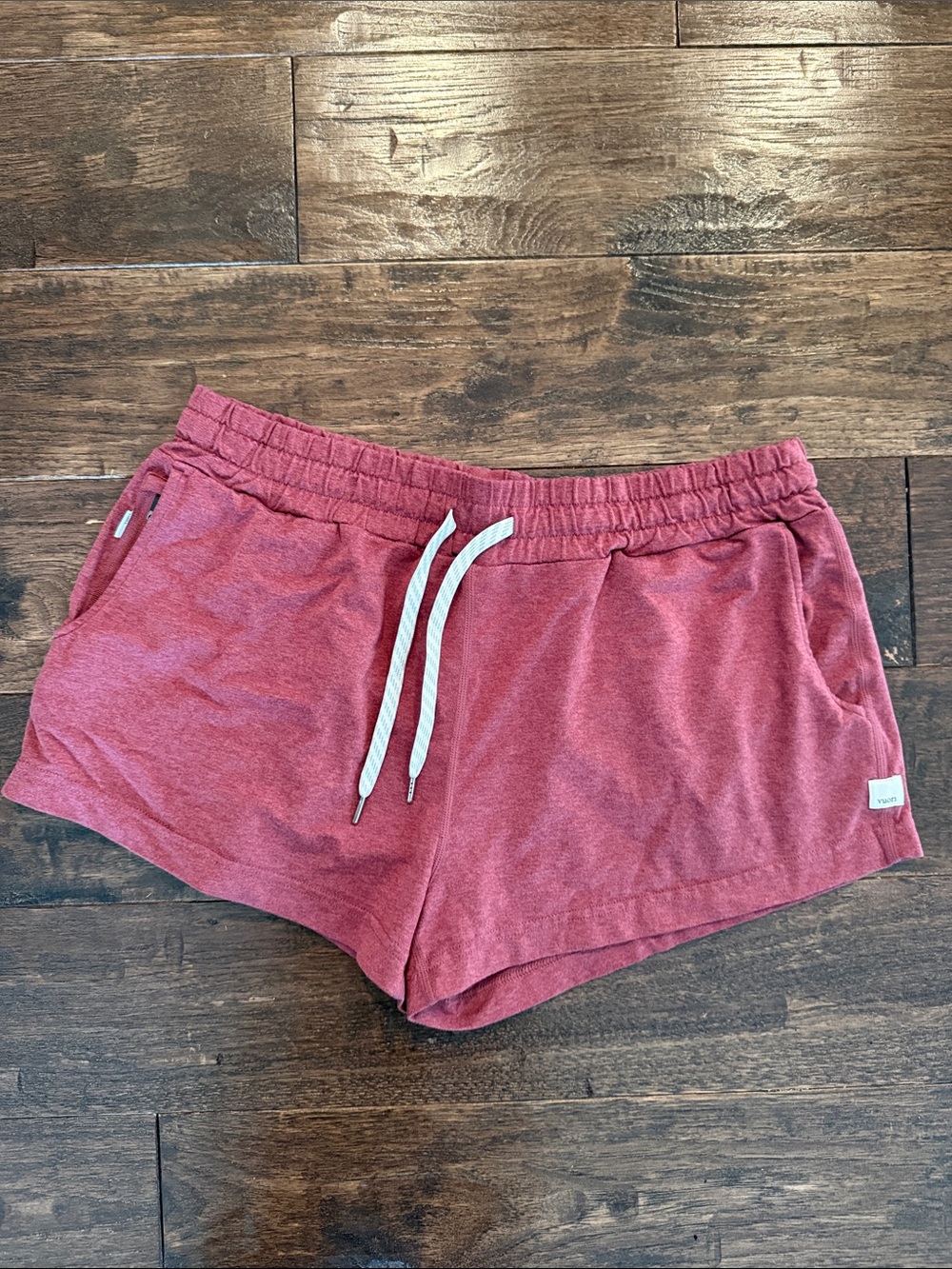 Vuori Women's Heathered Rose Athletic Drawstring Shorts